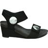 CA'SHOTT A/S Casalberta-Sandalo con Bottoni in Velcro, Tacco Donna, Nero, 38 EU