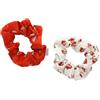 DISNEY - Set 2 Scrunchies in Raso Ariel e Raiponce - Grandi e Morbidi - Per Tutti i Tipi di Capelli - Accessorio Styling Ragazze - Prodotto Ufficiale Disney