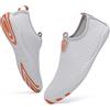 Vsufim - Scarpe per sport acquatici ad asciugatura rapida, per nuoto, spiaggia, piscina, surf, yoga, per donne e uomini, Grigio chiaro, 8 Women/7 Men