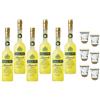 Pallini Liquore Limoncello 1 lt 6 Bottiglie Con 6 Bicchieri