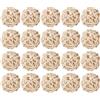 HOODANCOS 20 Pezzi Palline di Rattan per Aromaterapia Naturali Color Kaki, Palla Decorativa in Rattan Fatta a Mano, Come Riempitivo per Vaso e Centrotavola