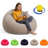 MeYuxg Poltrona Sacco Gonfiabile con Pompa Incorporata,Pieghevole & Portatile,Super Morbida,Lavabile,Pouf Gonfiabile per Interno ed Esterno, Giardino Campeggio Viaggio(Marrone)