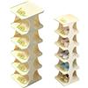 FARYODI Scarpiera per bambini con motivo dinosauro, 5 ripiani, sottile e alta, impilabile, senza attrezzi, salvaspazio, per corridoio, cameretta dei bambini, bianco, 24,5 x 26,5 x 69 cm (cinque