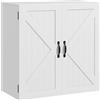 kleankin Armadietto Pensile da Bagno in Legno a Parete 60x30x60cm Bianco