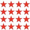 QUARKZMAN 16 Pz Stelle Termoadesive Patch Ricamate a Cucire 29mm Rosso | Zaini Borse Cappello Abiti, per Riparazioni Fai da Te