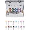 Mouginime Global-Dental - Kit di chiavi dinamometriche universali per protesi, con cacciavite, valore regolabile di 10-70 Ncm, con 16 cacciaviti