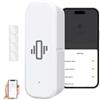 Acmerota Sensore di Vibrazione intelligente con Allarme APP, Sensore di allarme per finestre Mini sirena wireless con rottura vetro WiFi per porte con app Allarmi