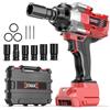 DIYtoolifz Avvitatore a percussione senza fili da 1/2 compatibile con batteria Milwaukee da 18 V, pistola elettrica a percussione da 1200 Nm, avvitatore a percussione ad alta coppia con 6 prese e