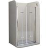Moments of Glass MOG - Porta pieghevole per doccia da 112-116 cm, altezza 185 cm, in vetro di sicurezza ESG trasparente, 6 mm, con nano - DTSC