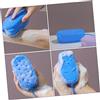 HONMEET Spazzola da Bagno in Spugna e Silicone Blu per Doccia