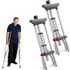 TOOSOAR Stampelle Ascellari Regolabili | Stampella in Alluminio Antiscivolo | Supporto fino a 150kg, Regolazione Altezza Semplice | Stampelle per Anziani e Riabilitazione