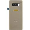 Audiosystem Scocca Cover Back Copri Batteria posteriore Per SAMSUNG GALAXY NOTE 8 SM-N950 N950F Con Vetro Fotocamera Ricambio Pari all'Originale Sostituzione Riparazione Gold Oro