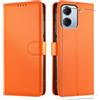 JUNETOP Cover per Xiaomi Redmi 15A 5G con Vetro Temperato, Arancione