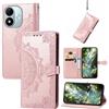 Fertuo Cover a Libro Antiurto per Xiaomi Redmi Note 17 Pro 5G, Oro rosa | Custodia con Porta Carte, Chiusura Magnetica, Stand, Cordino, Mandala, Portafoglio in Pelle PU, Silicone, Case per Donne