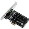 Allowish Scheda controller RAID Dual M.2 per SATA M.2 SSD, M.2 SSD SATA (chiave B) 2280 2260 2242 2230 a PCI-e 3.0 x 4 Host Controller Expansion Card, chipset JMB582
