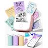 Memoking Adesiva Mini Stampante Termica con 6 Rotoli di Carta - T02 Stampante, Rosa