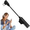 Generico USB C Audio Adapter Cable - 2-in-1 Type-C To 3.5mm Headphone Jack And Charger | Aluminum Alloy Hi-Fi Earphone Converter Dongle For Music, Calls & Charging