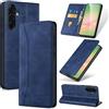 Phoona Cover per Samsung Galaxy A56 5G con 1 Vetro Temperato, Custodia Portafoglio Pelle PU Alta Qualità [Blocco Rfid][Antiurto][Magnetica][Porta Carte][Funzione Supporto] Libro Case Blu