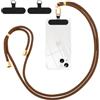 Olgary Cordino per Cellulare Telefono Universale Collana Collo,Dark Brown | Tracolla Rimovibile Catena Laccio per Cellulare e Patch Telefono per Maggior Parte Smartphone IPhone Samsung Xiaomi