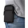 QBYVQQN Borsa da Cintura per Cellulare Uomo Nero, Fondina da Cintura per Smartphone Uomo, Multifunzione Sacchetto Cintura Custodia Verticale Piccolo Porta Cellulare Marsupio Carta Borsetta con Moschettone
