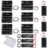 GTIWUNG 12Pezzi Porta Batterie 18650 Battery Holder 1/2/3/4 × 3.7V Custodia per Batterie con 1/2/3/4 Slots, 1Pc Custodia Batteria Trasparente