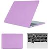 HLAAJJX Caso Cover per Macbook Pro 16 pollici 2020 per Touch Bar e Touch ID A2141, Case Copertina Rigida in Plastica Protettiva & EU Cover Tastiera per Macbook Pro 16,Viola