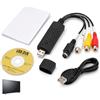 Rqkagf Convertitore VHS a Digitale USB 2.0, scheda di acquisizione analogica video audio VHS a DVD con connettori RCA/S-Video, scansione facile compatibile Windows XP/7/8/10 per videocassette, PC, DVD
