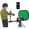 DFCINE V360EVO-ELITE Dual-Axis 360 Photo Booth, piattaforma rotante motorizzata elettrica a 2 assi controllata da APP, turntable spinner per DSLR, product photography, 360 video, time-lapse, stop motion