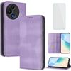 OUEAYIEN Cover per TCL 605/TCL 60 SE Custodia a Libro con Vetro Temperato Vio