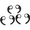 WOONEKY 6 ganci per auricolari per auricolari comodi ganci a clip per tappi per le orecchie, adattatore senza fili, universale, colore nero, senza fili, per cuffie, gel di silice