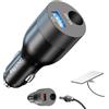 HanCenDa Starlink, mini adattatore per auto da 60 W, da 12 V a 24 V CC, convertitore step up per cavo ufficiale 16 AWG 30 m, adattatore mini 12 V 2 in 1, adattatore per accendisigari da auto con porta USB A da