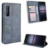BaiFu Cover per Sony Xperia 5 II, Custodia Portafoglio Pelle Sintetica con TPU, Supporto Stand, Slot per Schede e Protezione Integrale Adatto per Sony Xperia 5 II Cellulare, Blu