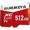ALLINLUCKY Scheda di memoria Micro SD da 512 GB, scheda di memoria ad alta velocità per smartphone, dispositivi di gioco portatili e droni, videocamere, switch