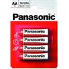 Panasonic Set di 4 batterie AA Zinco-Carbonio monouso (La confezione può variare)