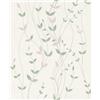 Rasch Tapete 416039 - Carta da parati in tessuto non tessuto, con struttura e piccole foglie in beige e verde, collezione Deco Style