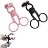 NCEJNY Applicatore Lenti a Contatto, 2 Pezzi Supporto per Palpebre in Silicone per Inserimento e Rimozione Facile, Clip per Lenti a Contatto Morbide con Custodia da Viaggio (Rosa e Nero)