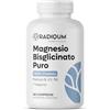 RADIQUM Magnesio Bisglicinato Puro | 3360 mg di Magnesio Glicinato ad alto assorbimento | 180 Compresse | Stress, Stanchezza, Crampi e Sonno | Vitamina B6 e Melissa | Vegan | Senza glutine
