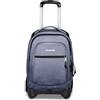 Invicta Trolley Plug Fantasy Shine, Nero, Effetto brillantini, 34 L, Doppio Scomparto, Cross-over System, Tasca attrezzata, Tasca porta pc, Tasca portaborraccia, Scuola media e superiore, Ragazza