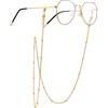 ChainsPro Catenella per Occhhiali Donna, Collana Acciaio Donna in Argento/Oro/Nero, 3,5mm Laccetti per Occhiali Lunga 71cm, Confezione Regalo