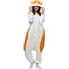 Desshok Pigiama Intero Animali per Donna e Uomo Invernale Pigiama Onesie di Pile Adulto Cosplay Criceto Animale Tuta Costume per Halloween Carnevale