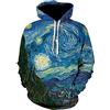 JELLYB Felpa Uomo Sciolto Urbano Nuova Primavera Autunno Sezione Sottile Uomo Giacca novità Moda 3D Stampa Unisex con Cappuccio Casual Party all-Match Coppie Pullover