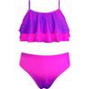 SHEKINI Costume da Bagno per Ragazze Due Pezzi Regolabile Halter Volant Stampa Estivo Bikini Ragazza Costumi da Bagno per 6-14 Anni