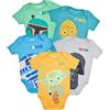 Star Wars Baby Boys' Bodysuit Multi Pack - Baby Yoda Set (Green/Blue/Orange, 0-3 Months)