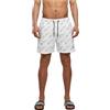 Urban Classics Pattern Swim Shorts Palm Uomo Bermuda Nero/Oliva 100% Poliestere