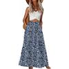 GRECERELLE Gonna lunga estiva da donna, a vita alta, stile boho, casual, casual, elasticizzata, elegante, fluida, con tasche, per donne UK