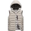 Peuignao Gilet Imbottito Uomo Invernale Giubbotto smanicato Uomo Giubbino Smanicato Casual Puffer Gilet Trapuntato con Cappuccio Uomo Imbottiti Giacca senza Maniche Giacchetto Cappotto smanicato Uomo Cachi L