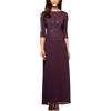 Alex Evenings Alex Tea Length Sequin Mock Dress (Petite And Regular) Vestito per Occasioni Speciali Donna