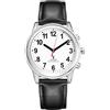 MAUJOY - Orologio parlante ultra sottile, unisex, di qualità, con voce chiara e forte, per anziani, non vedenti o non vedenti, quadrante bianco, numeri neri
