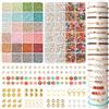 HOLDLEAF Braccialetto con perline, 24 perline in vetro colorato Morandi, con 720 con lettere dall'A alla Z, kit fai da te per la creazione di braccialetti e collane
