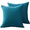 SWJ-swjssb Set di 2 Copri Cuscini Divano 50x70 Copricuscino 70x70 60x80 con Cerniera,Federe Moderne per Camera da Letto Divano Decorativo Lino Elegante Lavabile Copricuscini(Emerald,65x65 cm 2pcs)